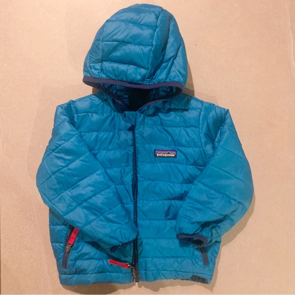 Patagonia Reversible Down Puffer Jacket Toddler 2T blue